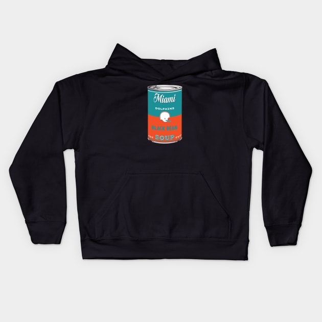 Miami Dolphins Soup Can Kids Hoodie by Rad Love